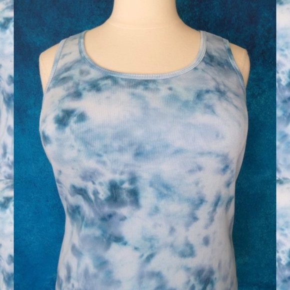 Blue Tie Dye Tank Top Final Price - Picture 3 of 6